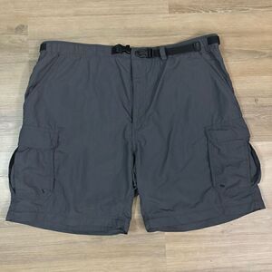REI Men's Size XL Clip Belt Cargo Utility Shorts Gray Outdoor Gorpcore Hiking